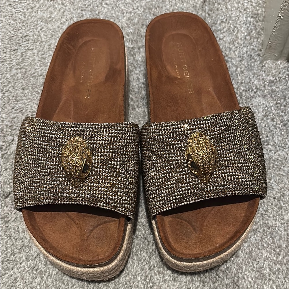 Kurt Geiger Metallic Slide Sandals